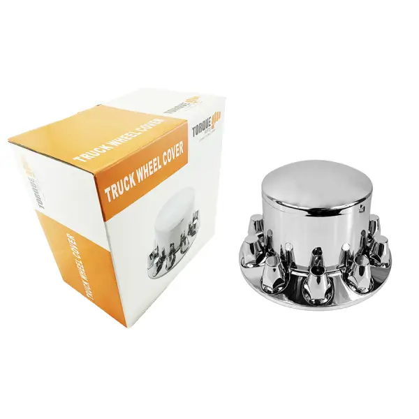 TR076-TWCR Chrome Plastic Universal Spike Rear Wheel Cover with S