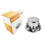 TR076-TWCR Chrome Plastic Universal Spike Rear Wheel Cover with S