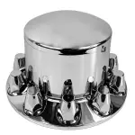 TR076-TWCR Chrome Plastic Universal Spike Rear Wheel Cover with S