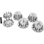 Chrome Plastic Spike Wheel Cover Set w/ 33MM Lug Nut Covers