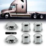 Chrome Plastic Universal Luxury Wheel Cover Set (Front & Rear)