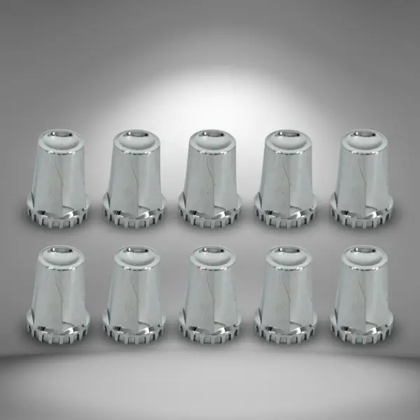 10 pcs of 33mm Chrome Starlight Screw-on Lug Nut Covers