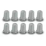 Pair of Chrome Plastic Universal Starlight Front Wheel Cover Set