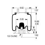 Trailer Air Spring Replaces ASCR1500, W01-358-5423, 665-13S559