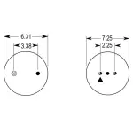 Trailer Air Spring Replaces ASCR1500, W01-358-5423, 665-13S559