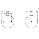 Trailer Air Spring Replaces 161234, W01-358-8204, 1R12-508