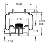 Trailer Air Spring Replaces S-20900, S-21800, W01-358-8709