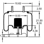 Air Spring Replaces C-22948, S-22948, W01-455-8713, 1R13-140