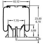 Air Spring for Peterbilt Replaces 03-07887, W01-358-8852, 64339