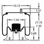 Trailer Air Spring Replaces C-20217, S-20217, W01-358-8944, 64401