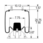 Trailer Air Spring Replaces S-11651, S-2066, W01-358-9082