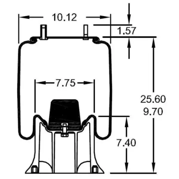 Trailer Air Spring Replaces 1R12-103, W01-358-9101, 905-57-008