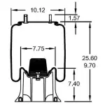 Trailer Air Spring Replaces 1R12-103, W01-358-9101, 905-57-008