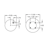 Trailer Air Spring Replaces S-20124, 1R12-375, W01-358-9265