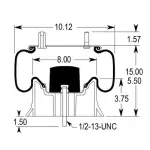 Trailer Air Spring Replaces W01-358-9366, 1R12-487, 905-57-160