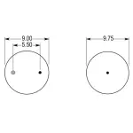 Trailer Air Spring Replaces W01-358-9366, 1R12-487, 905-57-160