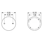 Trailer Air Spring Replaces S-14249, 1R12-256, 910-21P505