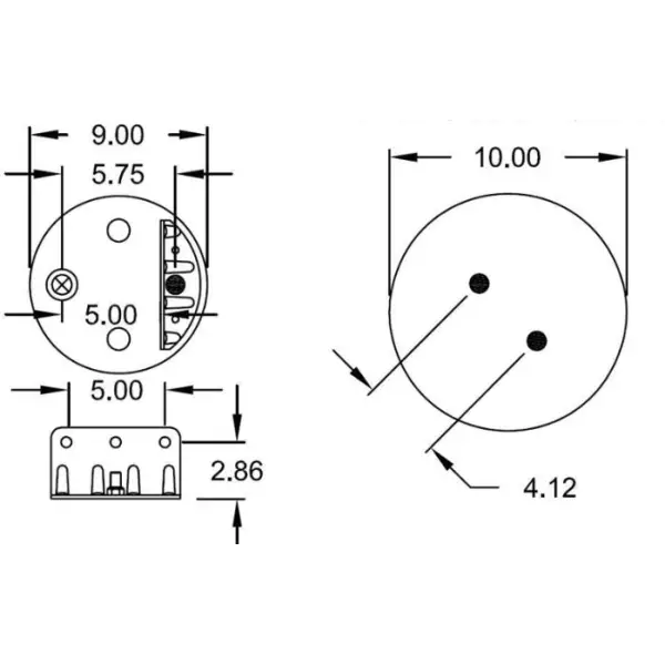 Air Spring for Navistar Replaces 1670073C-1, 1686386C-1, 1R12-401