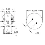 Air Spring for Navistar Replaces 1670073C-1, 1686386C-1, 1R12-401