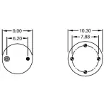 Air Spring for Navistar Replaces 1681579C1, 1R12-279, 64281
