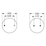 Air Spring for Kenworth Replaces K-303-14, K-303-15, 1R11-028