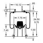 Trailer Air Spring Replaces 1R12-382, W01-358-9501, 90557212