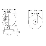Air Spring for Kenworth Replaces C81-1005, C81-1004, W01-358-9541