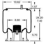 Trailer Air Spring Replaces 1R13-081, W01-358-9580, S-20127