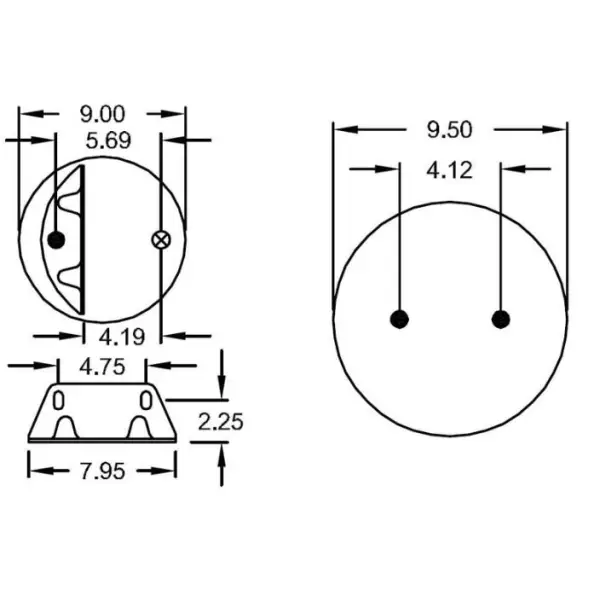 Air Spring for Kenworth Replaces K-303-16, 1R11-242, W01-358-9616