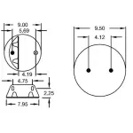 Air Spring for Kenworth Replaces K-303-16, 1R11-242, W01-358-9616