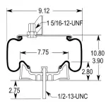 Air Spring for Kenworth Replaces K-303-22, 1R11-221, W01-544-9622