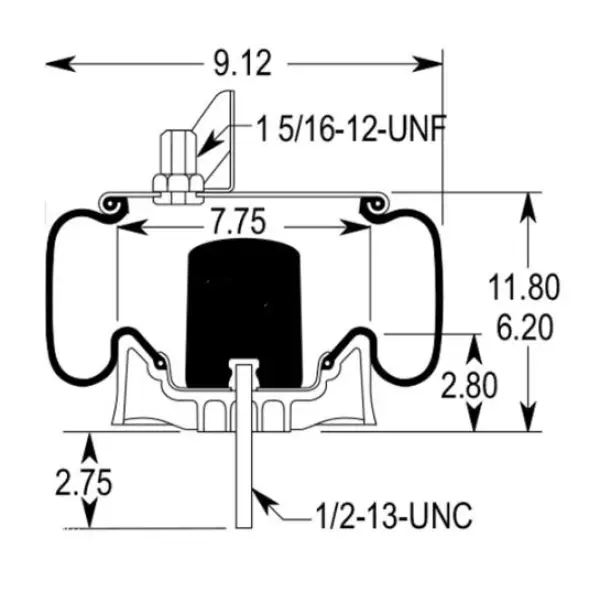 Air Spring for Kenworth Replaces K-303-23, K-303-25, 1R11-222