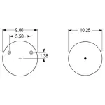 Trailer Air Spring Replaces S-23720, 1R11-292, W01-358-9626