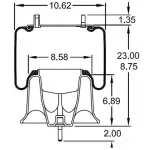 Air Spring for Freightliner Trucks Replaces 8536, 16-17575-000