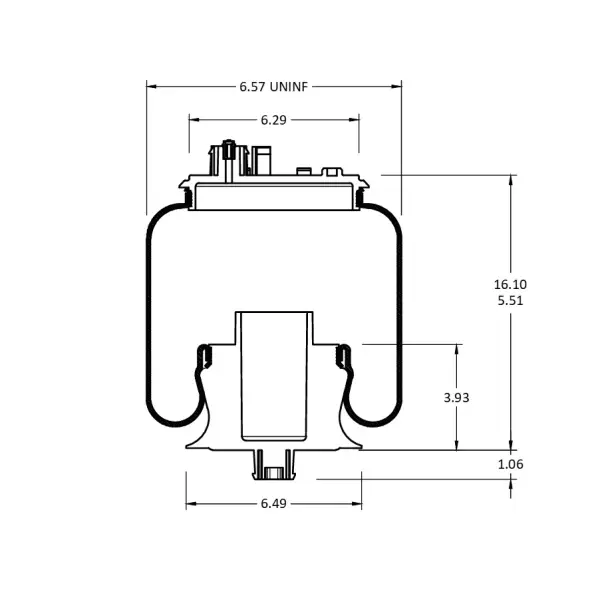 Front Axle Air Spring for Volvo Replaces 20462934, 20897204, 9913