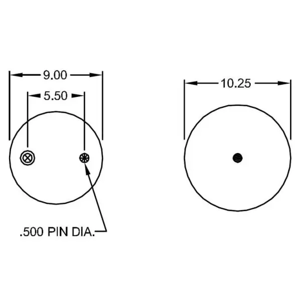 Trailer Air Spring Replaces 1R12-532, W01-358-9935, 64412, 9935