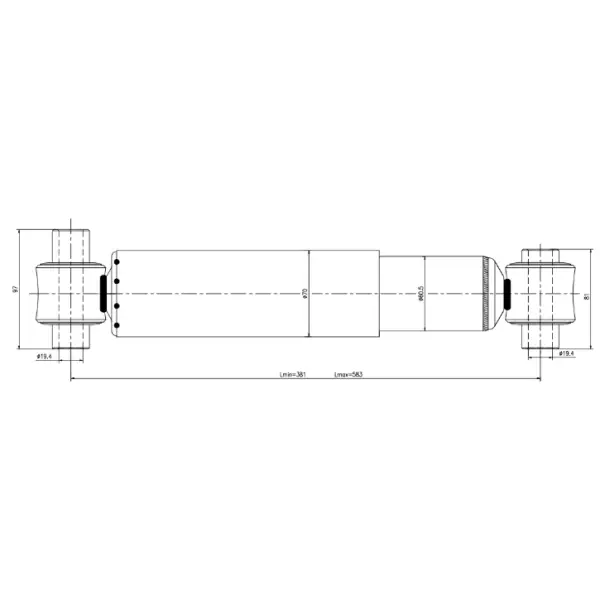 Heavy Duty Shock Absorber for Freightliner Trucks Replaces 85724