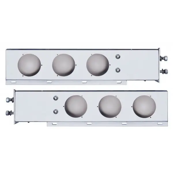 Steel Mud Flap Hangers w/ Light Cutouts 2-1/2\" Bolt Pattern