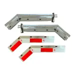 Chrome Mud Flap Hangers 1-1/8" Bolt Pattern 28" with Reflectors