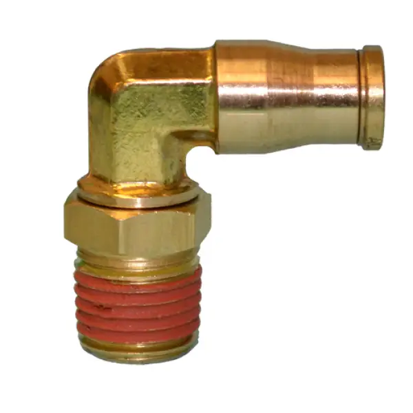 Male Elbow Swivel Brass Fitting 3/8\" OD x 1/2\" NPT 90° Angle