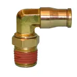 Male Elbow Swivel Brass Fitting 3/8\" OD x 1/2\" NPT 90° Angle