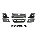 Black Bumper w/Fog Light Hole for 2008-2017 Freightliner Cascadia