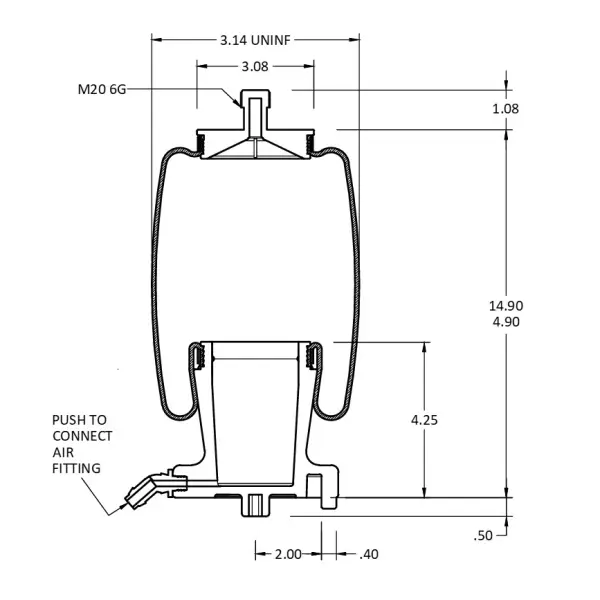 Cabin Air Spring for Mack Replaces 21338449