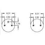 Convoluted Air Spring Replaces W01-358-6947, S-2630, 2B9-201