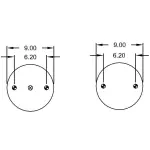 Convoluted Air Spring Replaces W01-358-7443, 2B12-305, S-13035
