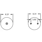 Convoluted Air Spring Replaces S-23114, W01-358-7897, 2B9-495