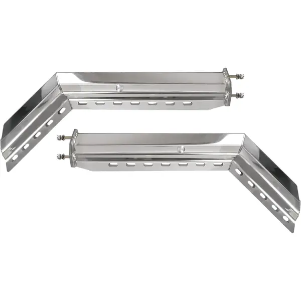 45 Degree 2-1/2\" Bolt Pattern 30\" Chrome Mud Flap Hangers