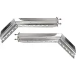 45 Degree 2-1/2\" Bolt Pattern 30\" Chrome Mud Flap Hangers