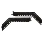 TRMFH305 45 Degree 2-1/2\" Bolt Pattern 30\" Black Mud Flap Hange